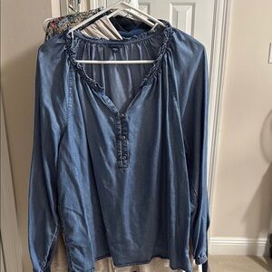 J. Jill Gray Relaxed Long Sleeve Blouse